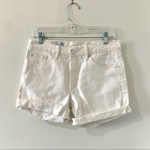 GAP BOYFRIEND WHITE DENIM SHORTS